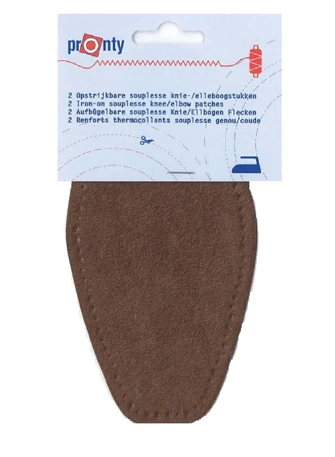 Pronty Knie en Elleboogstukken opstrijkbaar 2 stuks 035 licht bruin - Afbeelding 2