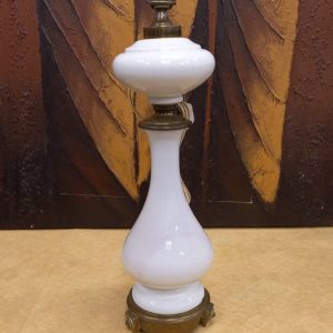 Franse tafellamp porselein/messing