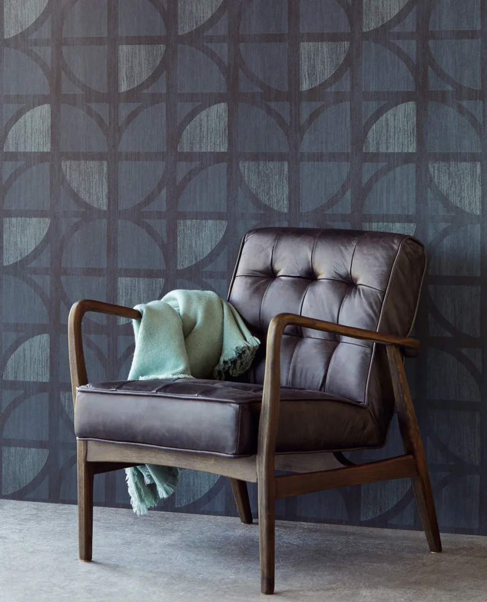 Eijffinger behang Bold Donkerblauw