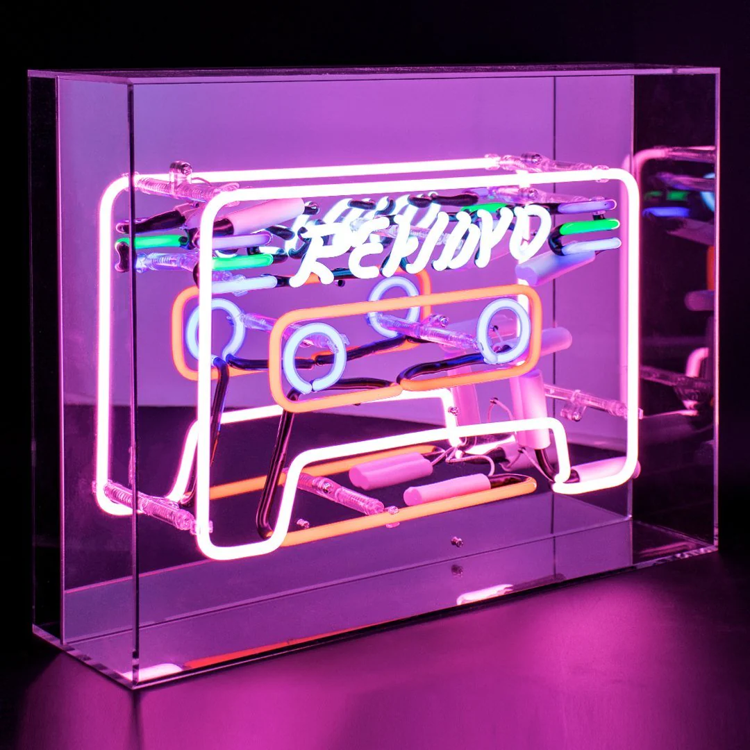 Glazen Neon Sign Cassette - Afbeelding 3