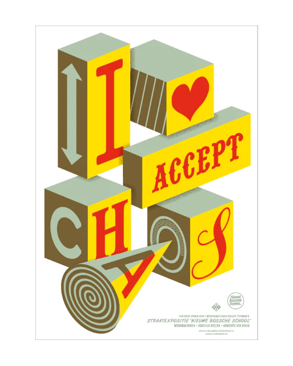 Poster I Accept Chaos - Afbeelding 2