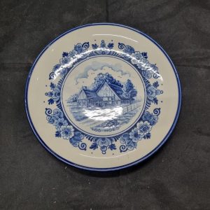 Delfts Blauw Wandbord “Los Hoes” – Westraven/Goedewaagen (1987) – Ø 20 cm