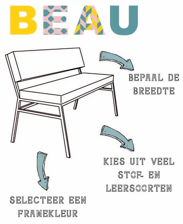 Eettafelbankje Beau - Afbeelding 4