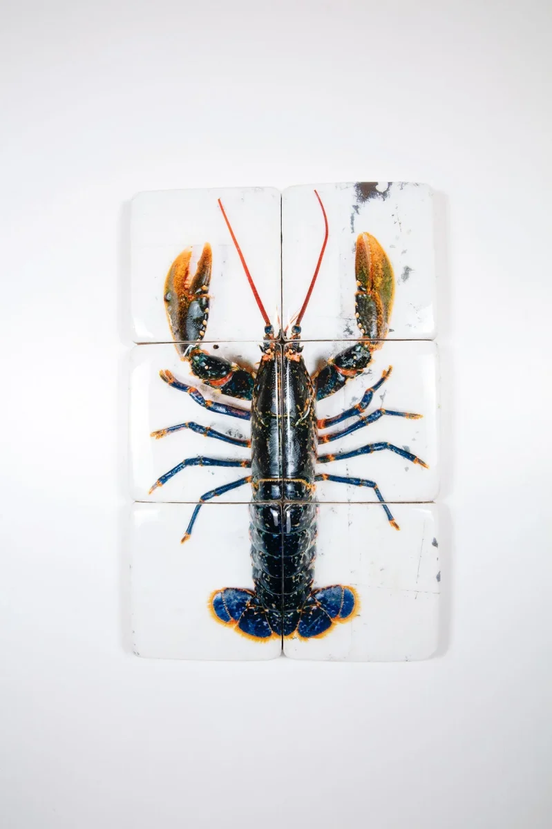 StigerWoods wooden tile European Lobster on White Table - Afbeelding 4