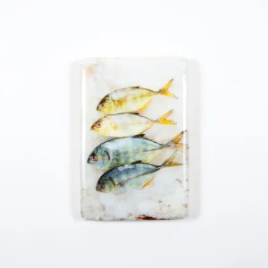 StigerWoods wooden tile Four Small Yellow Trevallies