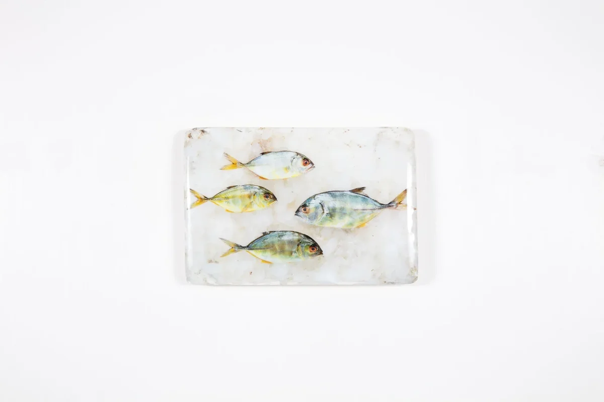 StigerWoods wooden tile Four Small Yellow Trevallies - Afbeelding 4