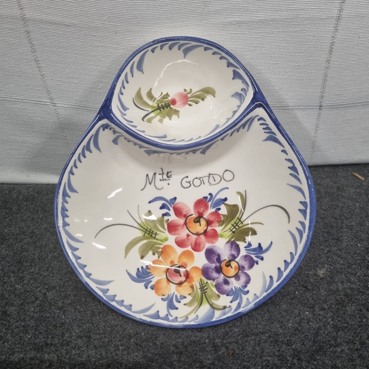 Charmant Vintage Portugees Handgeschilderd Schaaltje – Monte Gordo - Afbeelding 2