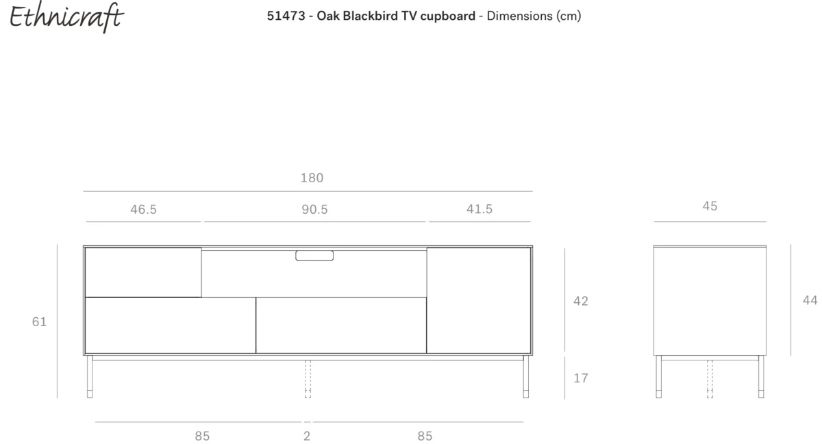 Ethnicraft TV-meubel Blackbird - Afbeelding 9