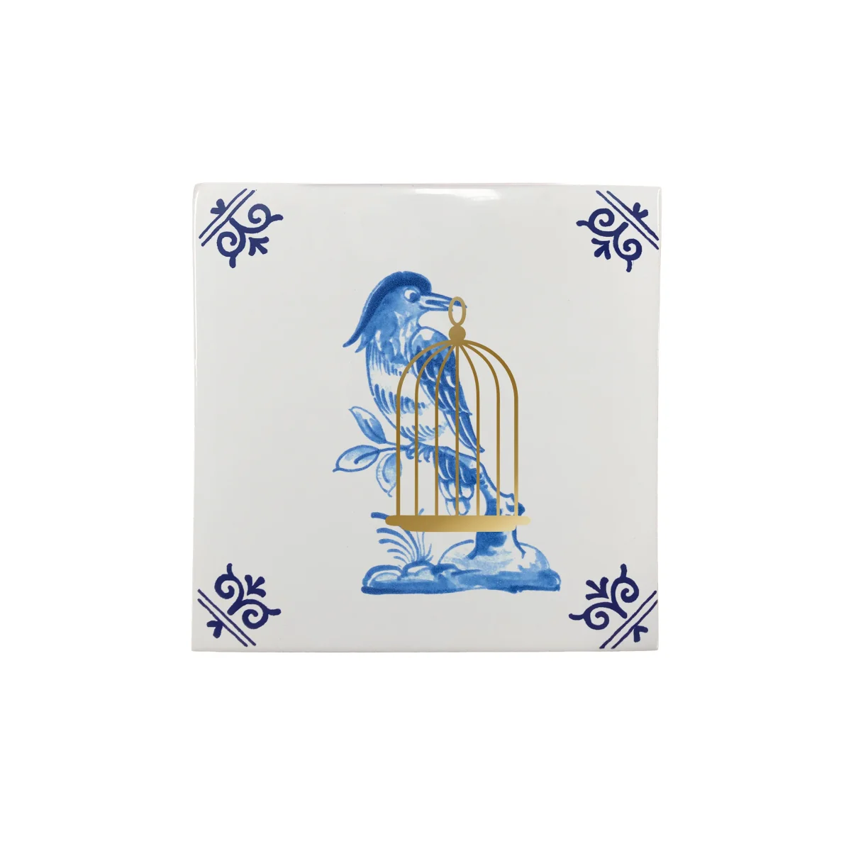 Royal Delft Goldie Tiles - Gouden kooi